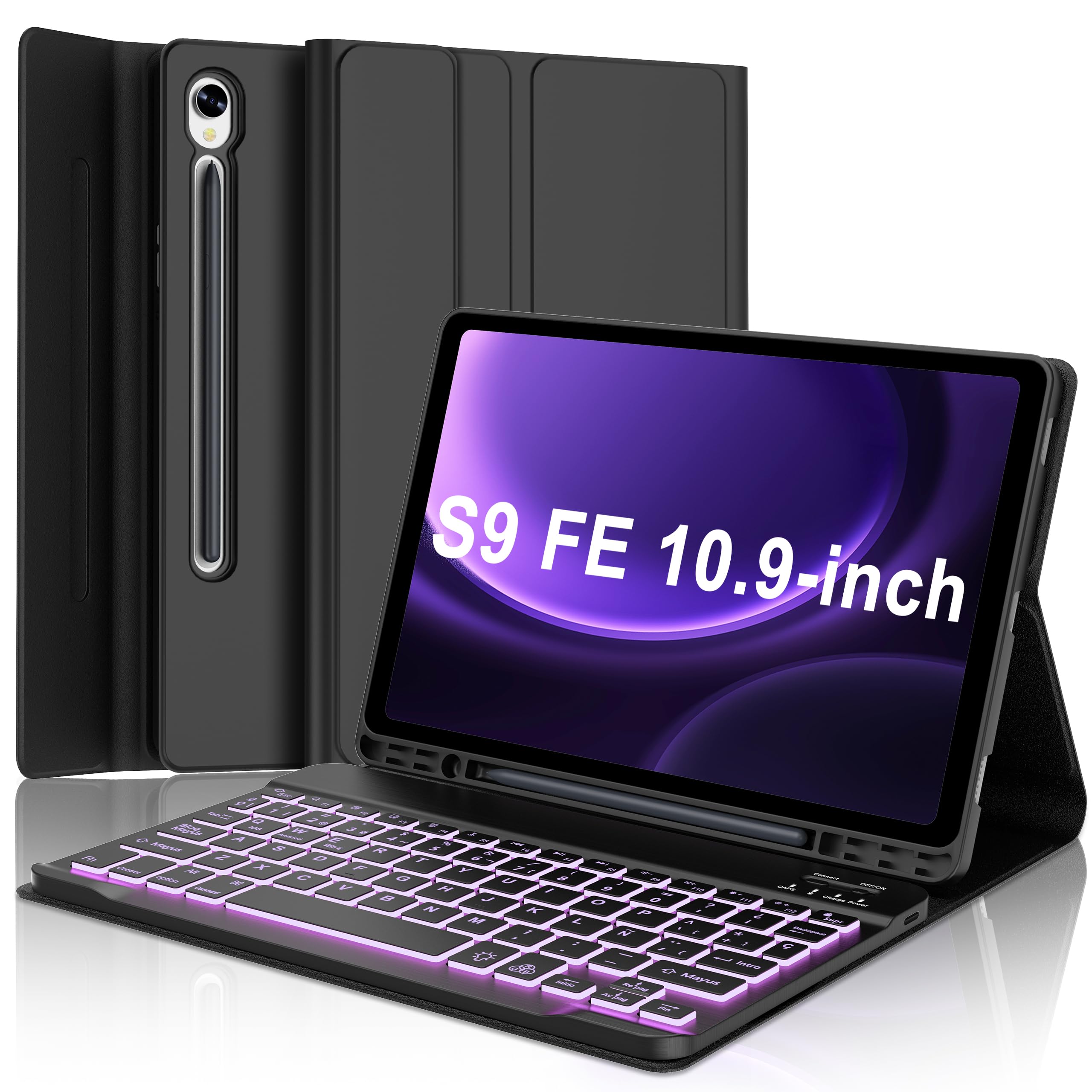 D DINGRICH Keyboard Case for Galaxy Tab S9 FE 5G