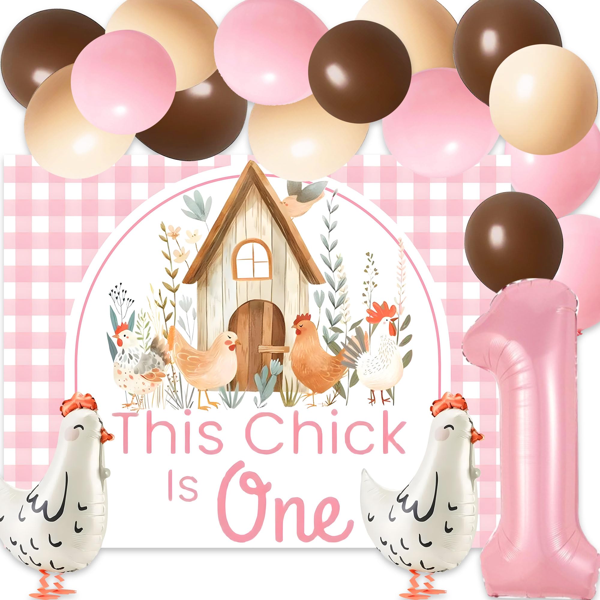 Chick Balloon – Farm Chicken Theme For Birthday & Easter Parties, Helium/Air Fill