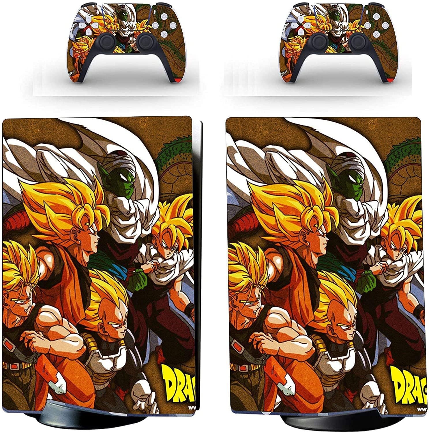UV 3M Vinyl Sticker Skin for PlayStation 5 Disc Edition Console & 2 DualSense Controllers | High Definition Decal Wrap Cover | PS5 Console & Controller Skin (Pack of 1)-image-45