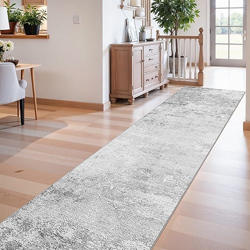 Miniatura 35 de RUUGME - Alfombra lavable abstracta de 4 x 6: alfombras de área para sala de estar con respaldo antideslizante, alfombra neutra resistente a