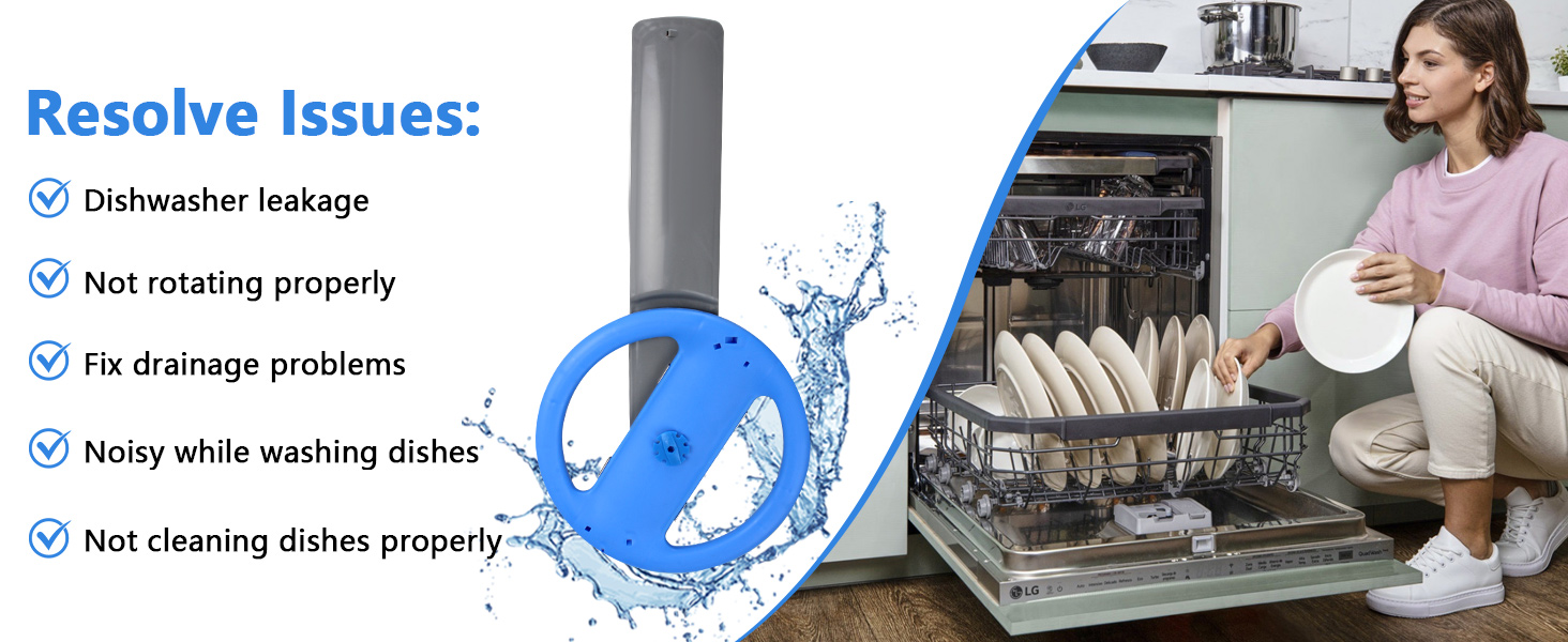 5304507158 Brazo De Lavado Inferior De Repuesto Para Lavavajillas Frigidaire Brazo Spray Reemplaza 154821902 5304498139 4454834 AP6036393 Con Filtro De Drenaje 154252701