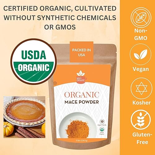 Miniatura 4 de SPICY ORGANIC Ground Mace - Exquisito polvo de especias de maza para cocinar, hornear, salsas, sopas, bebidas y platos salados, certificado orgánico