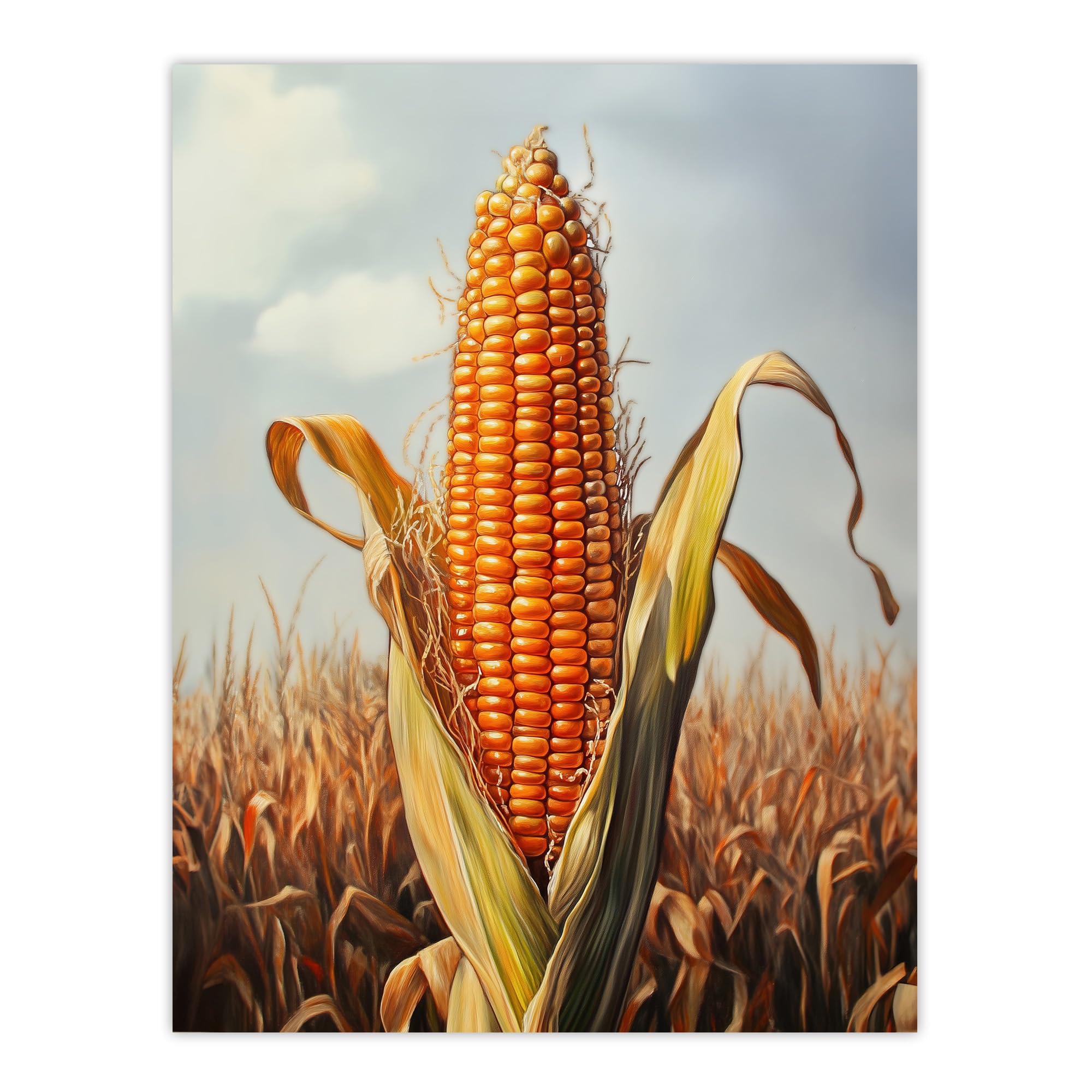 Amazon.com: Artery8 Corn With Open Husk Field in Summer Painting