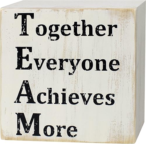 ARTGIFTHOU Letrero vintage de madera envejecida para decoración de pared del hogar, mesa, estante, oficina, arte, equipo