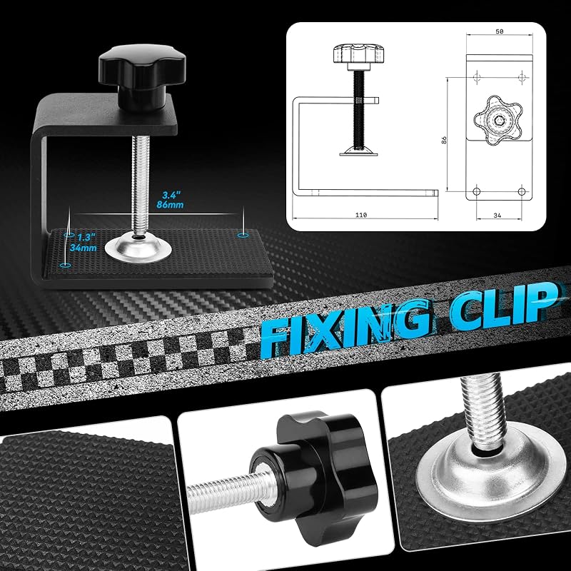 aikeec 64Bit USB Kézifék PC Versenyhez Rögzített Alappal, Kék - G25 G27 G29 G920 Kompatibilis