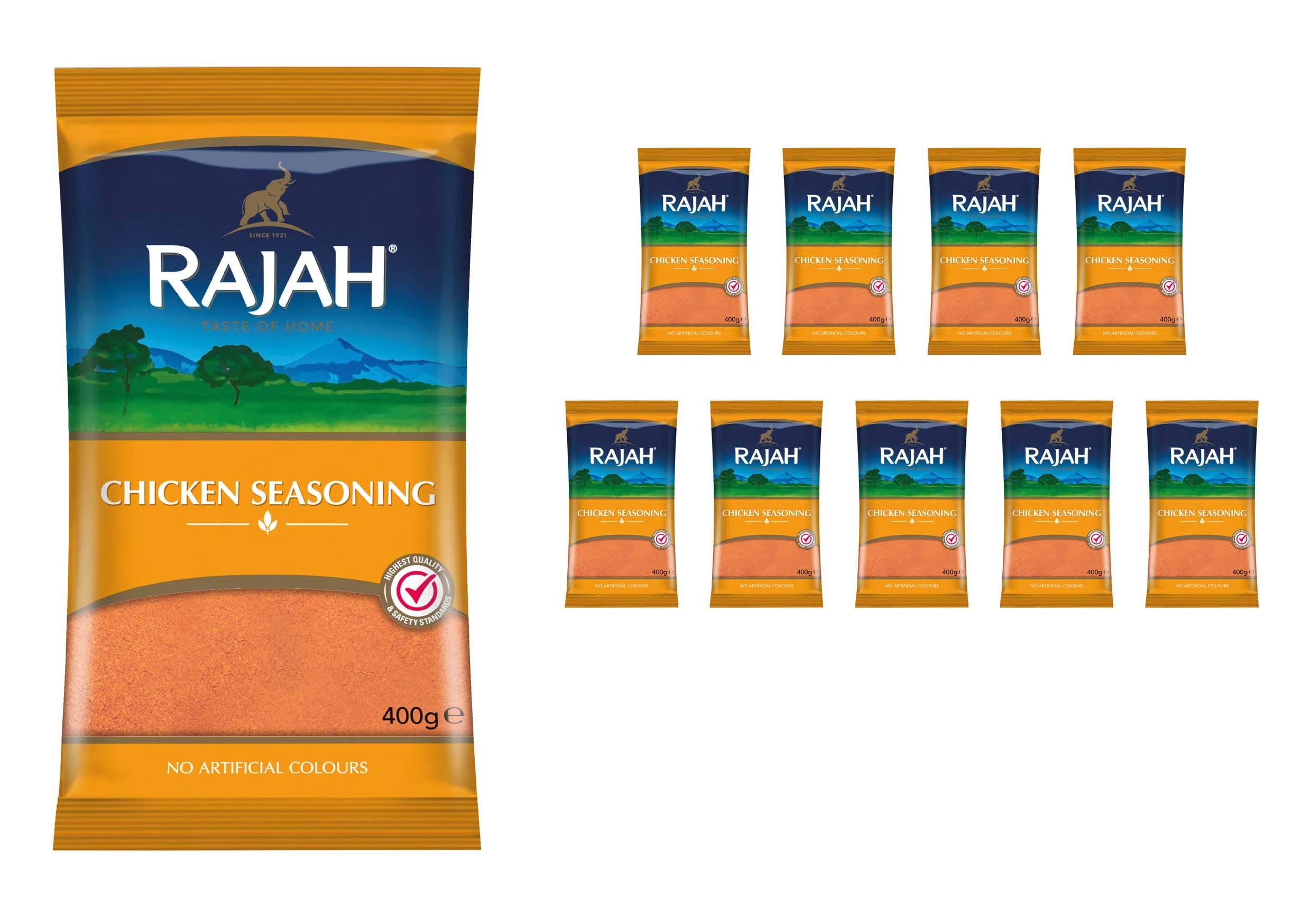 Rajah Spices Chicken Seasoning | Chicken Seasoning Powder | (10 x 400g)