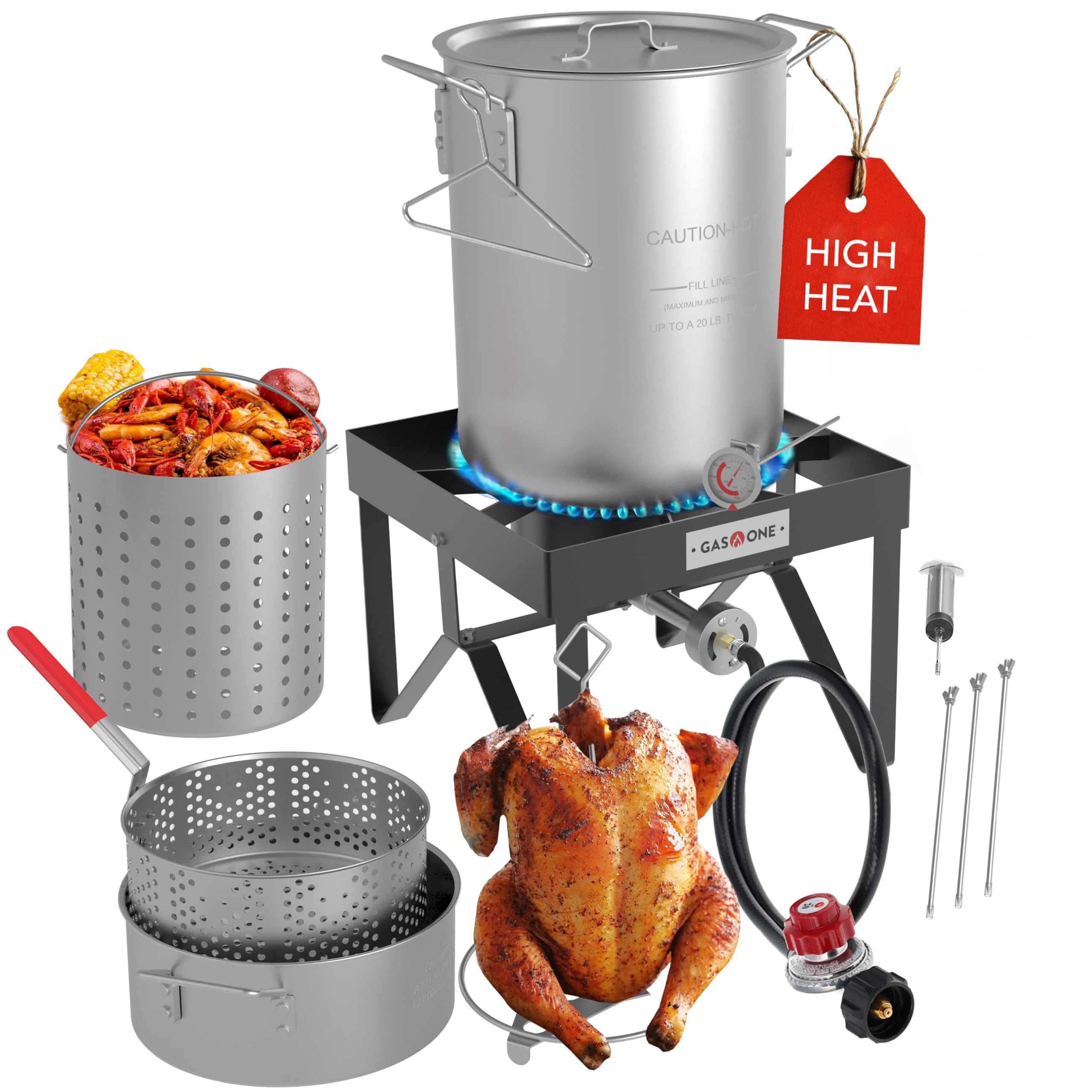 Gas One GasOne Large Turkey Fryer Set - fryers | Mubboo