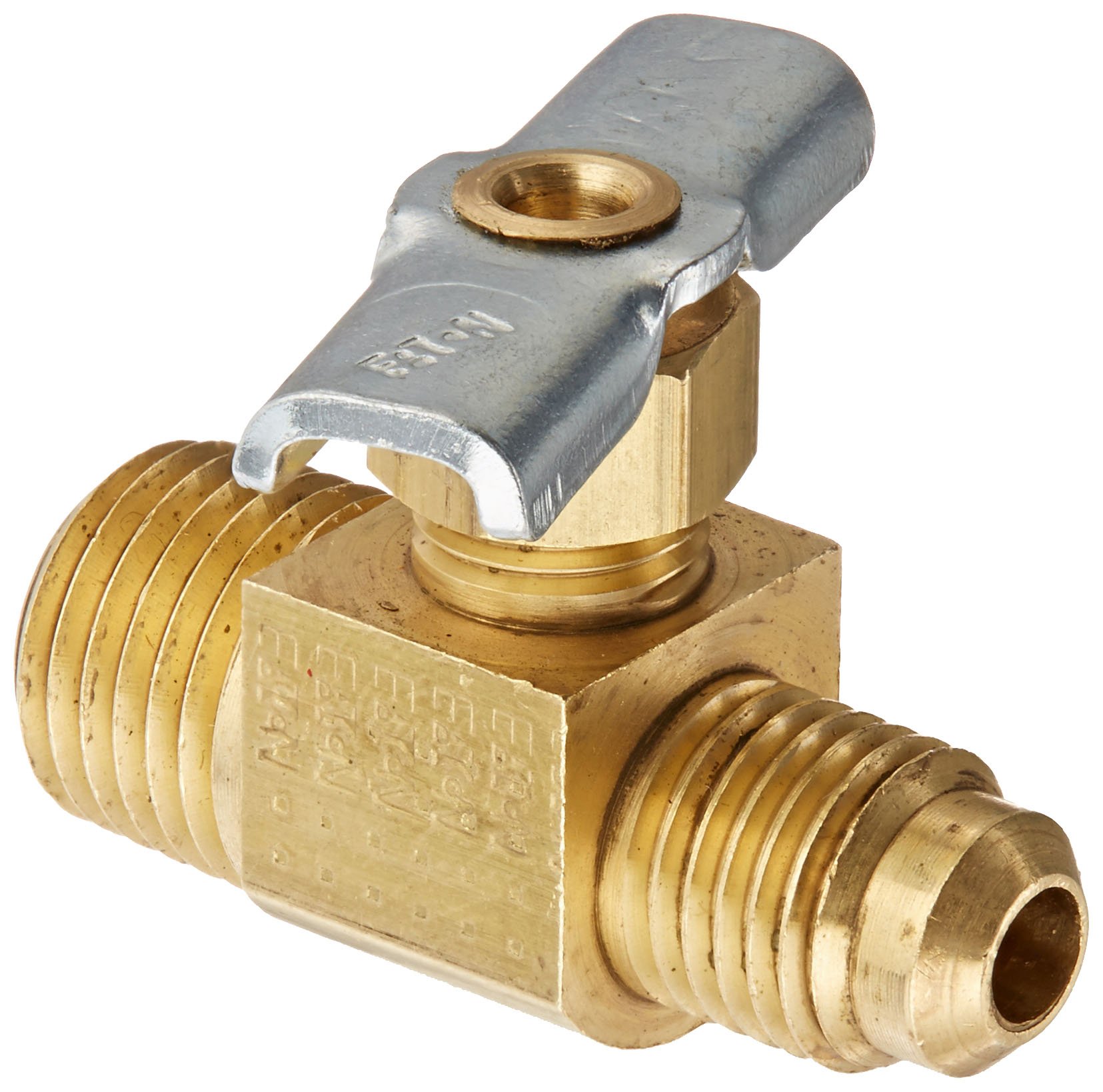 Eaton Weatherhead 6700 Brass Needle Valve, Flare Straightway, 1/4