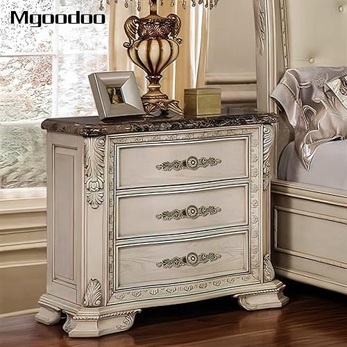 Miniatura 8 de Mgoodoo Pomos de 6.7 pulgadas con placa, manija de puerta de bronce antiguo vintage para muebles de cocina, armario con 3 tornillos