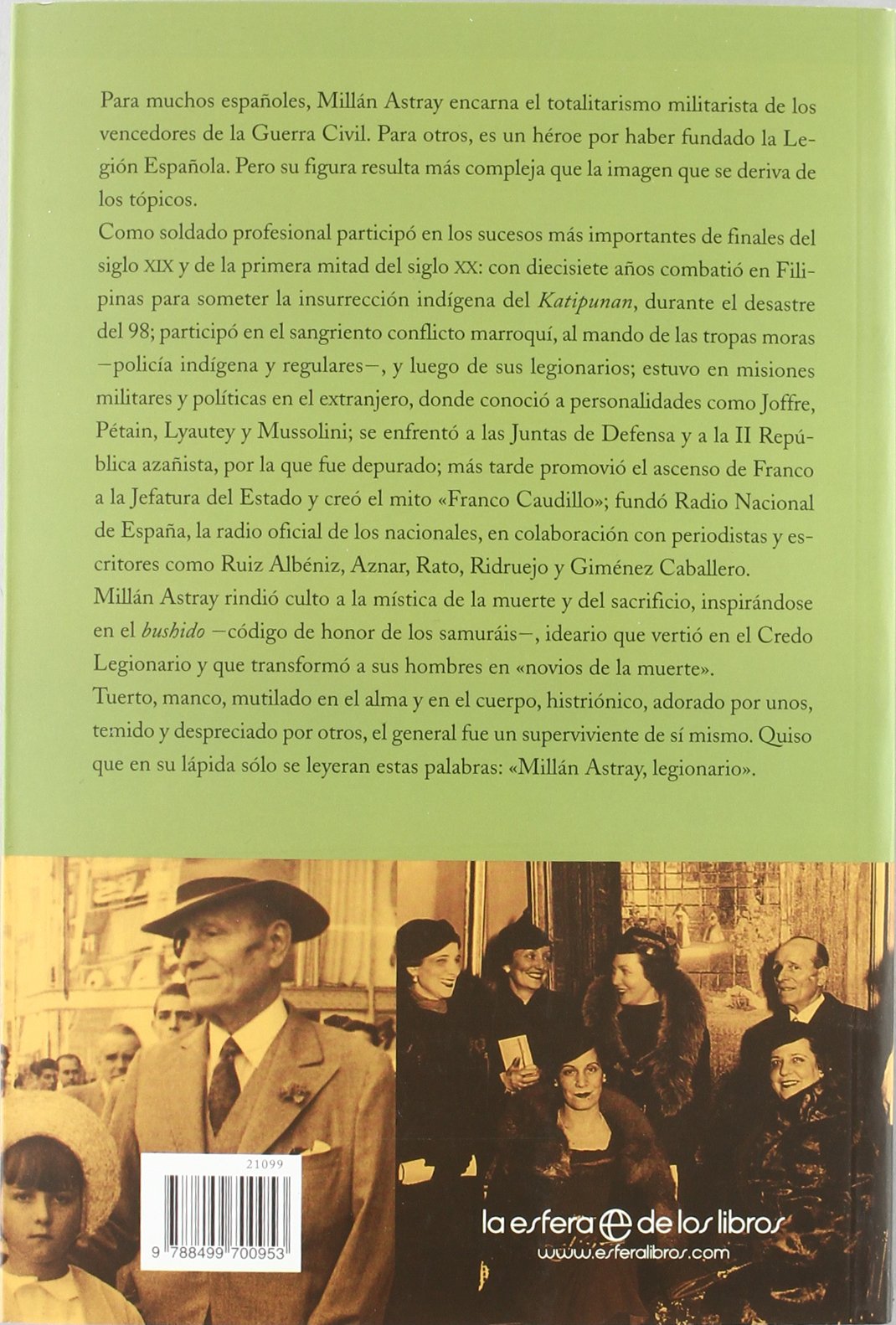 MILLAN ASTRAY. LEGIONARIO (HISTORIA DEL SIGLO XX)