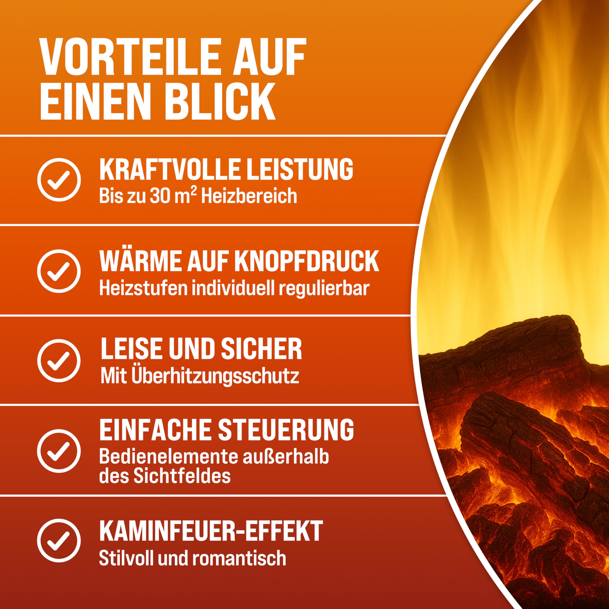 MONZANA® Elektrokamin mit LED Flammeneffekt Heizlüfter 2000W 2 Heizstufen Kamin Ofen Heizung Wohnzimmer 39x24x57cm Schwarz