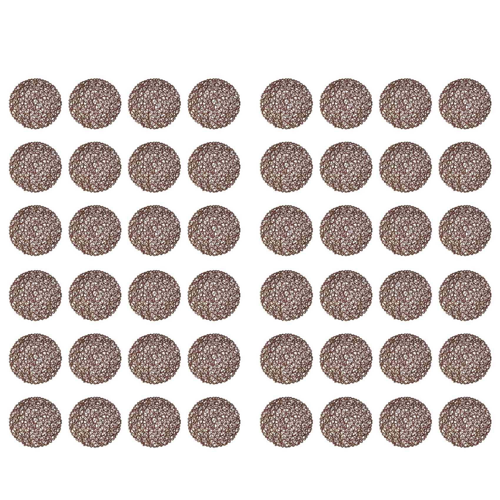 Napperons en papier rond tressé café de 15 pouces | Lot de 48