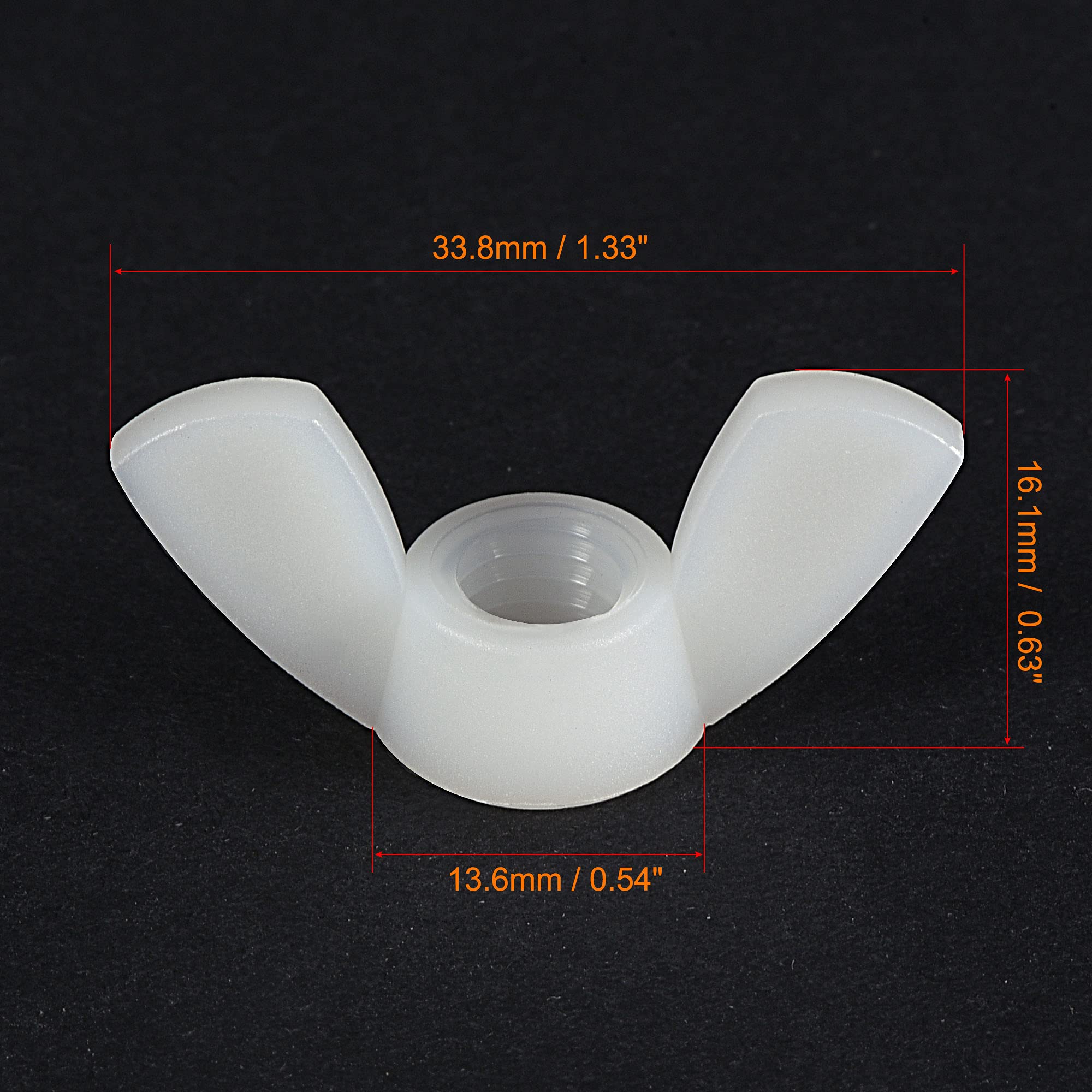 M4 Wing Nuts Nylon Butterfly Nut Hand Twist Tighten Fasteners Black - View #13
