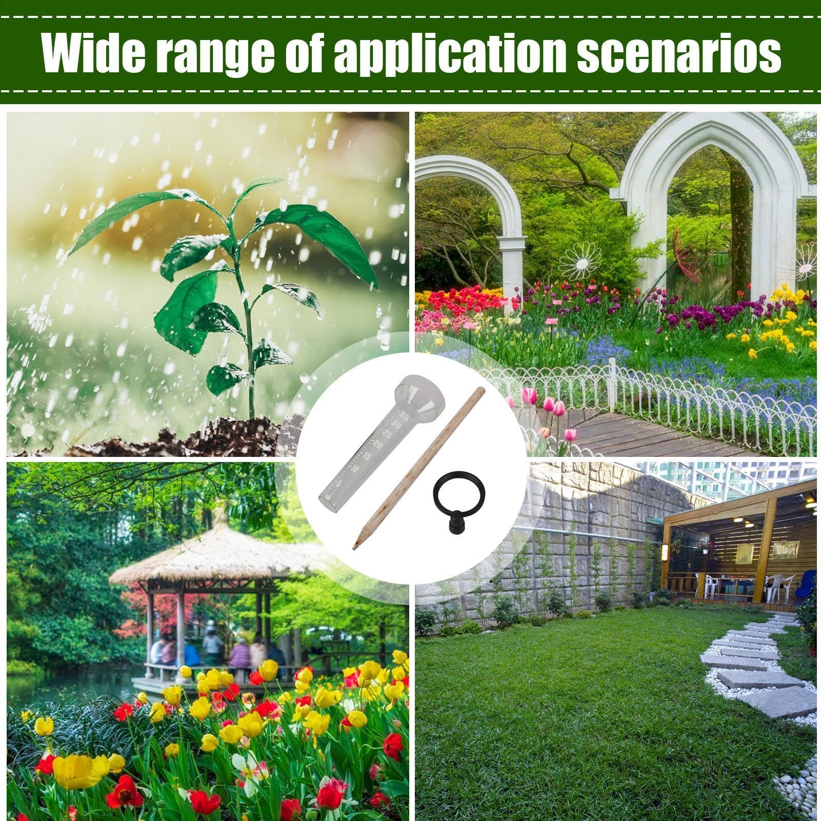 Pluviometro Da Giardino Joyan - In Vetro E Metallo, 7 Pollici, Con Picchetto - Foto 10