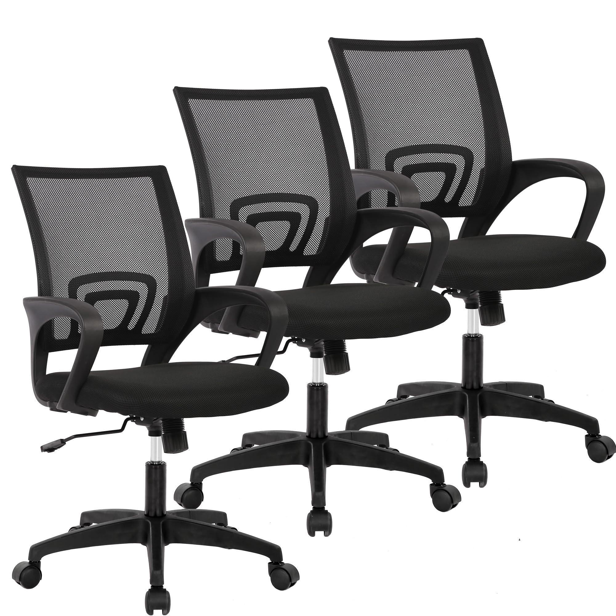 BestOffice Home Office Chair Ergonomic Desk Chair Mesh Computer Chair with Lumbar Support Armrest Executive Rolling Swivel Adjustable Mid Back Task Chair,Black
