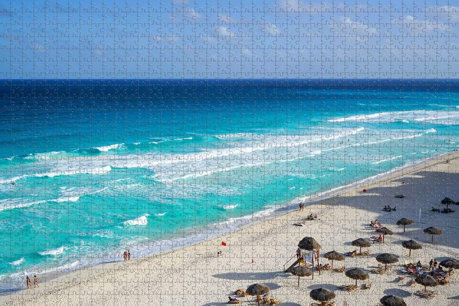 Jigsaw Puzzle for Adults Mexico Dolphins Beach Cancun Puzzle 1000 Piece Travel Souvenir