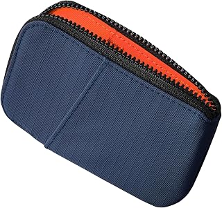 ALPAKA Zip Card Pouch - Card Wallet and Coin Pouch - Holds 12-20 Cards and Cash Holder with Blue Axoflux, RFID Blocking Weatherproof Material