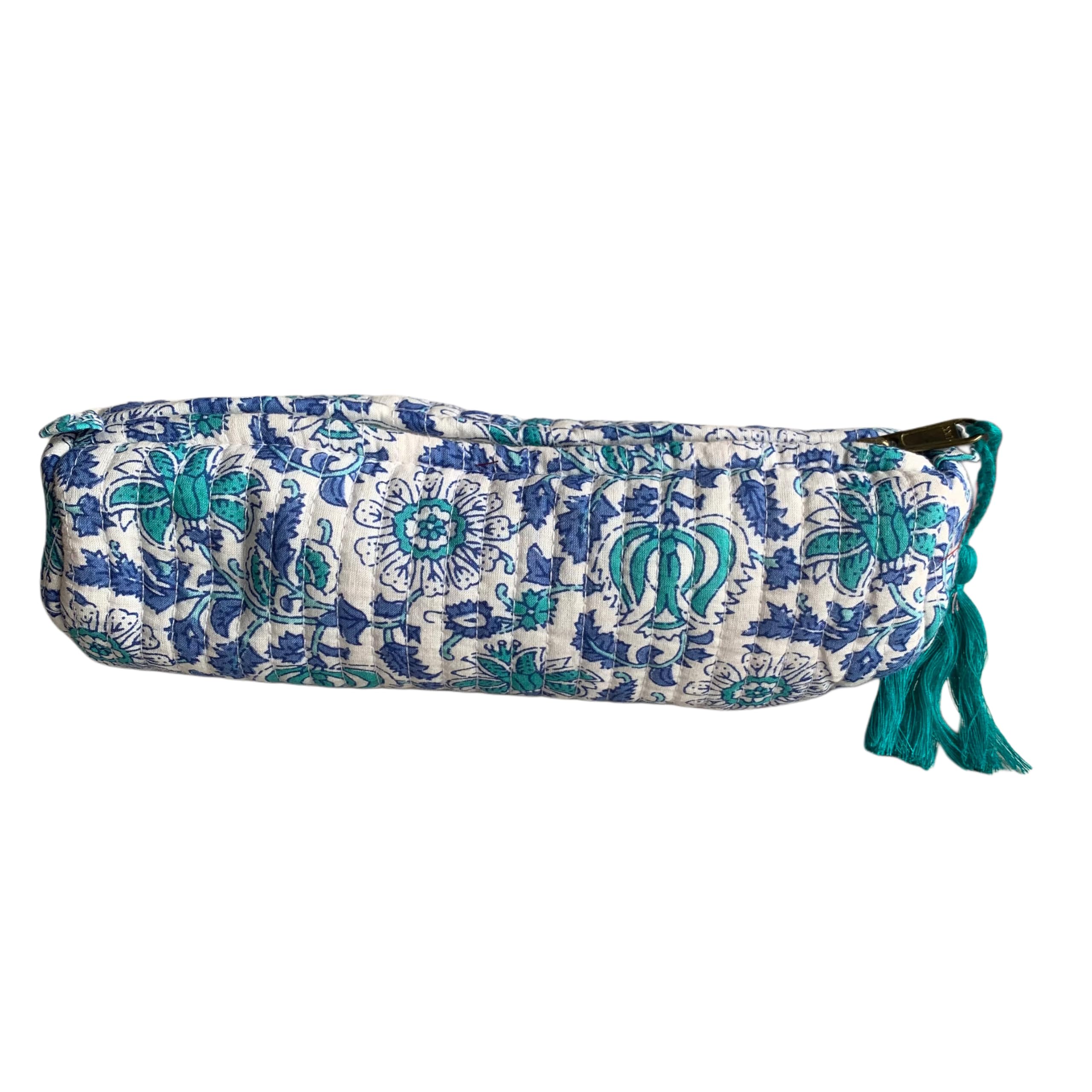 Estuche de Tela Estampado. (Aguamarina)
