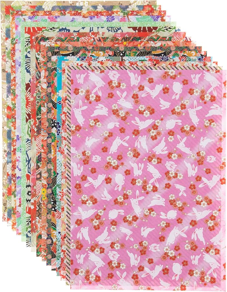 Amazon | 【Amazon.co.jp 限定】和紙かわ澄 千代紙 友禅和紙 大判 38.5