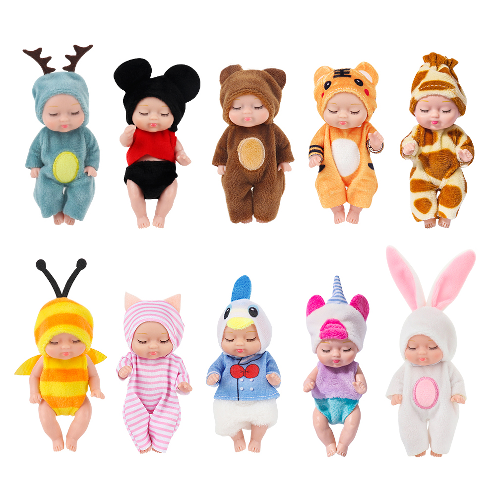 Set Di 12 Mini Bambole Reborn Con Segni Zodiacali - PVC Con Vestiti In Stoffa, Snodabili - Regalo Per Bambini E Collezionisti