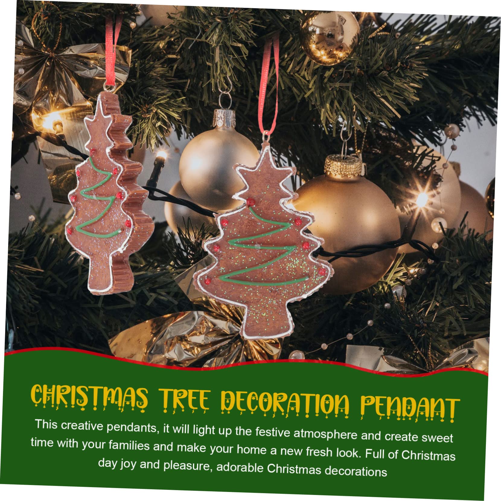 Alipis 4 Decorazioni Per Lalbero Di Natale in Stile Cartone Animato Ornamenti Pendenti Per Lalbero Di Natale Decorazioni Per La Casa