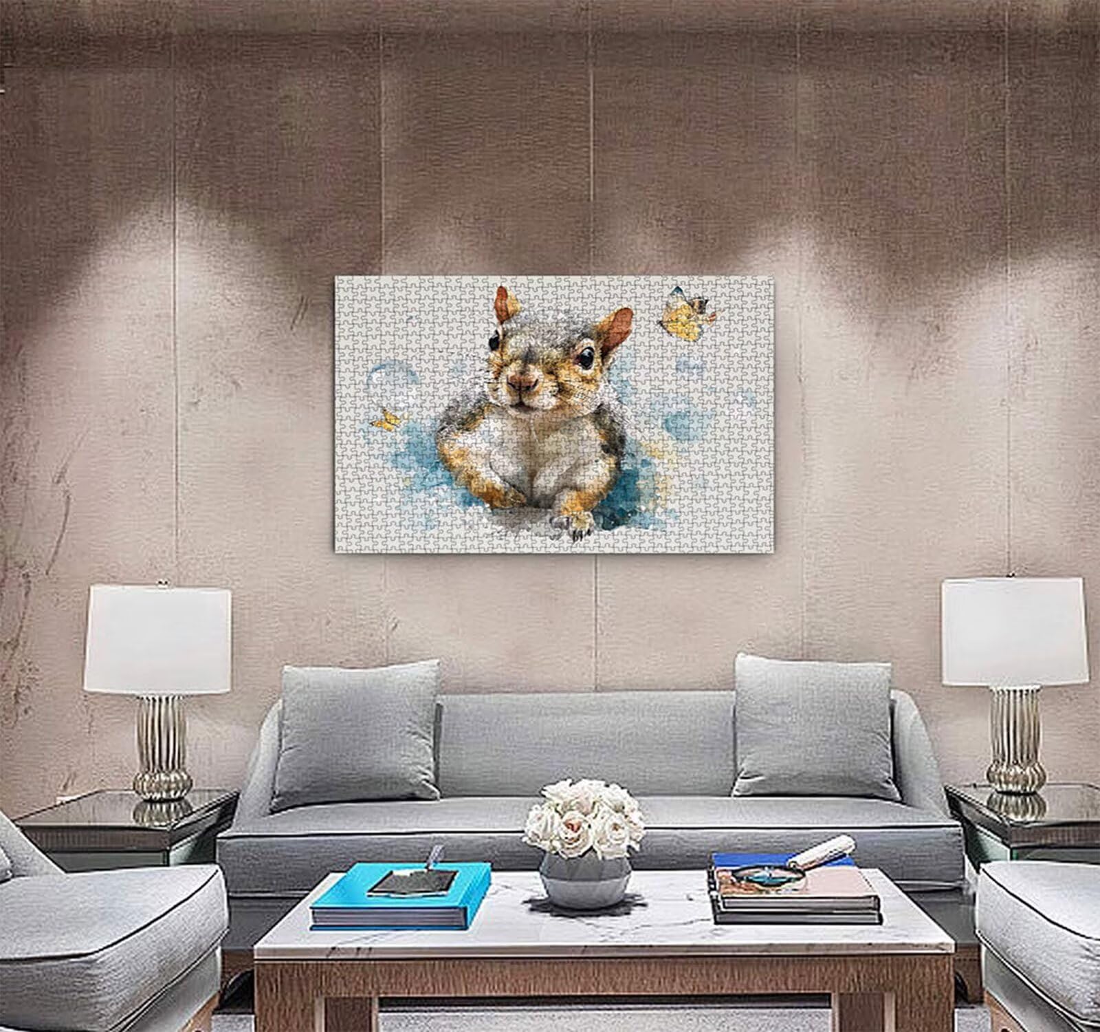 Puzzle dla dorosłych 3000, wiewiórka motyl 3000 elementów puzzle dla dorosłych, klasyczne gry edukacyjne, gry i zajęcia rodzinne, do dekoracji ścian domu, pomysł na prezent R0KH-842