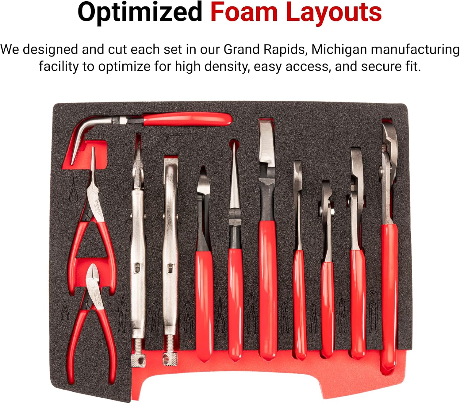TEKTON Gripping and Cutting Pliers Set with Drawer and Rack 12-pc. | OLB94501