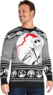 Disney Mens Christmas Jumper Crew Neck with Long Sleeves, Warm Cosy Xmas Jumper - Gifts for Men