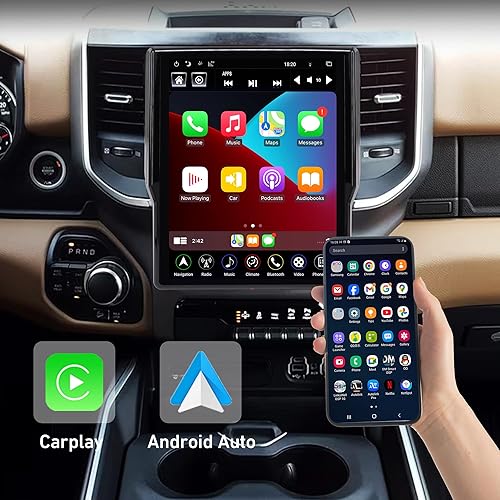 Miniatura 4 de LINKSWELL - Reemplazo de radio Android estilo T de 12.1 ″ pantalla táctil para Dodge RAM con nuevo cuerpo 2019-2022 1500/2500/3500