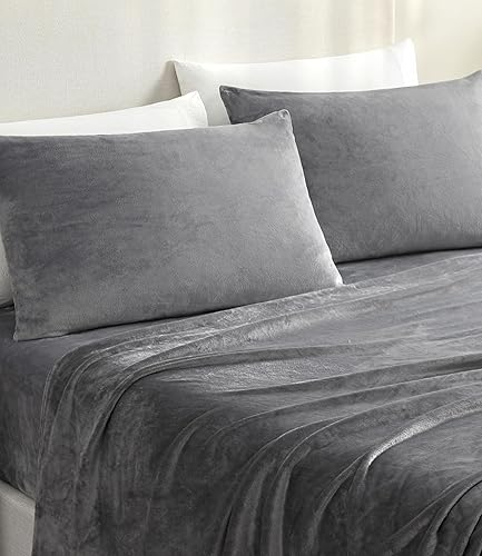 Fleece Sheets Queen Size Set - 4-Piece Velvet Flannel Sheet