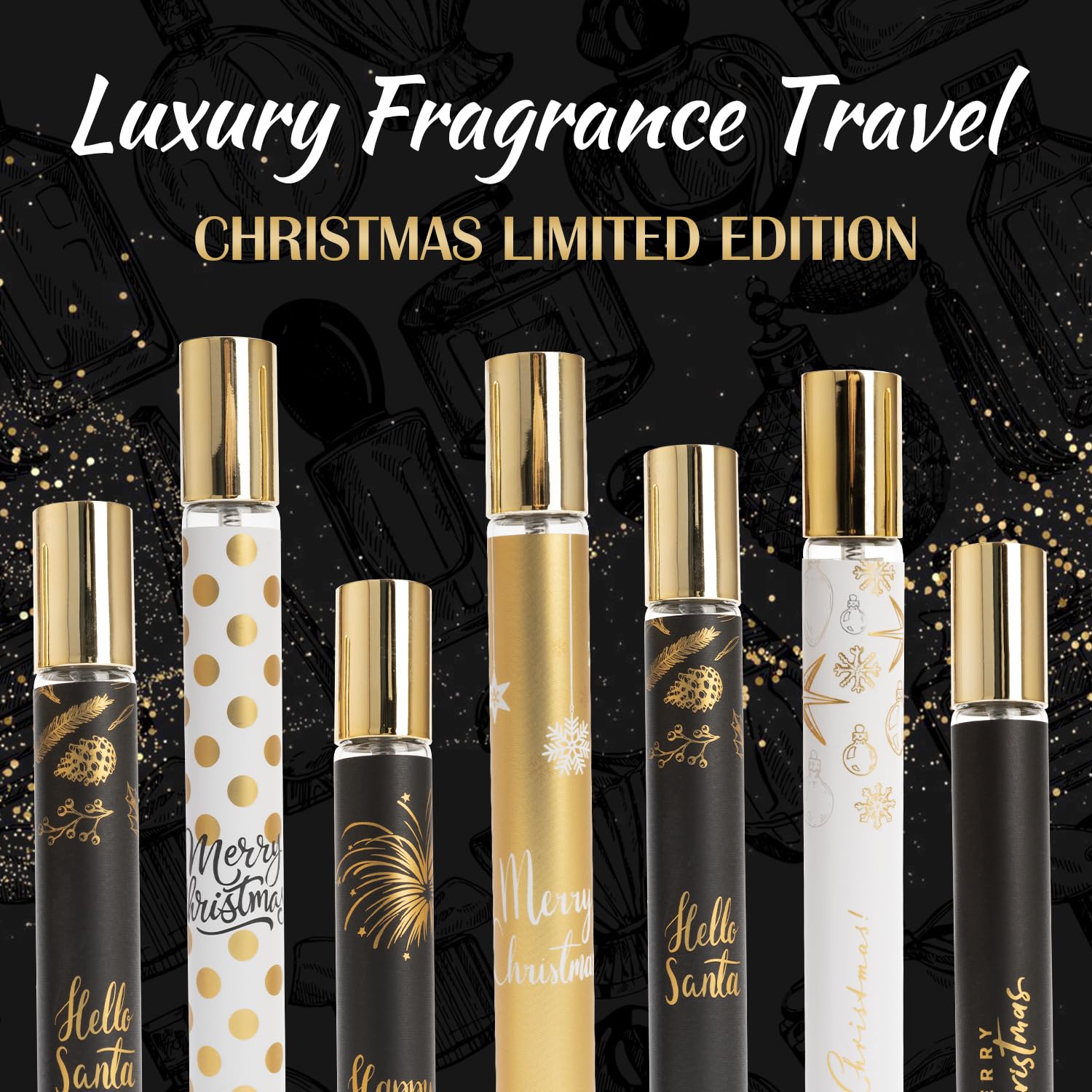 Parfüm Adventskalender 2026 Männer, 24 teiliges Duftset - Enthalten 35 ml Parfüm, Ätherische Öle und Auto Duft Diffuser, Weihnachtskalender Geschenk für Herren