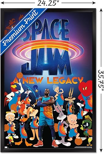 Miniatura 3 de Trends International Space Jam A New Legacy - Póster de pared de equipo, 22.375 x 34 pulgadas, versión enmarcada en negro