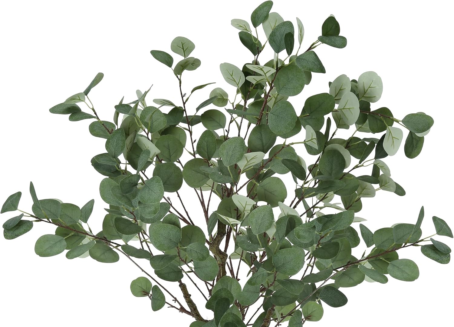 Monarch Specialties I 9518 Artificial Plant, 46" Tall, Eucalyptus Tree, Indoor, Faux, Fake, Floor, Greenery, Potted, Decorative, Green Leaves, Black Pot