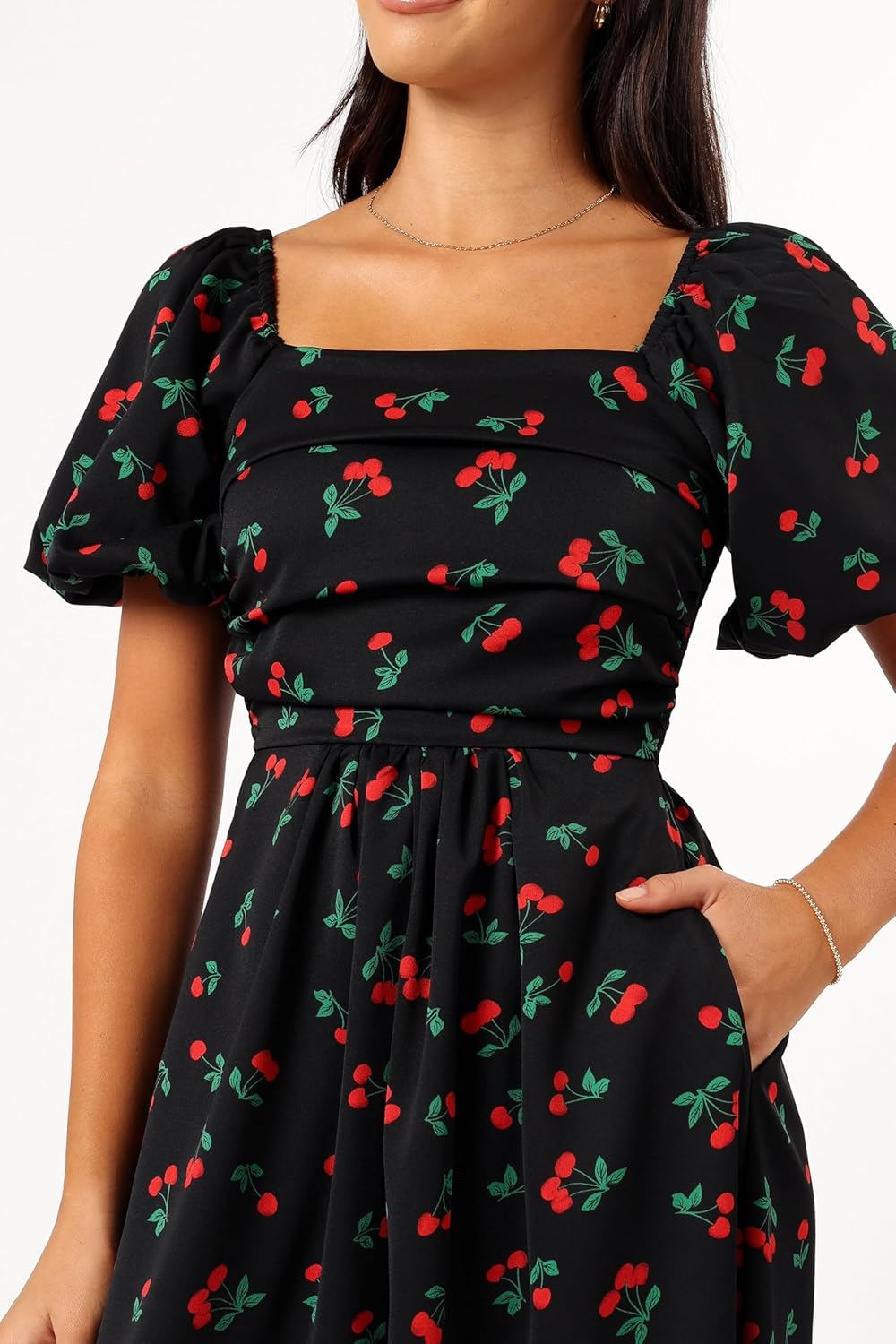 Petal & Pup Women's Chlo Puff Sleeve Midi Dress
