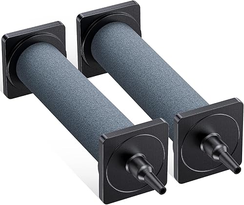 Pawfly Piedra de aire de acuario para bomba de aire de 5 pulgadas, herramienta cilíndrica de liberación de burbujas, difusor de oxígeno para tanques