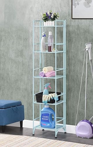 Miniatura 9 de Convenience Concepts Xtra Estantes de almacenamiento  Estantería de metal plegable de 5 niveles, estantes modernos para almacenamiento y exhibición