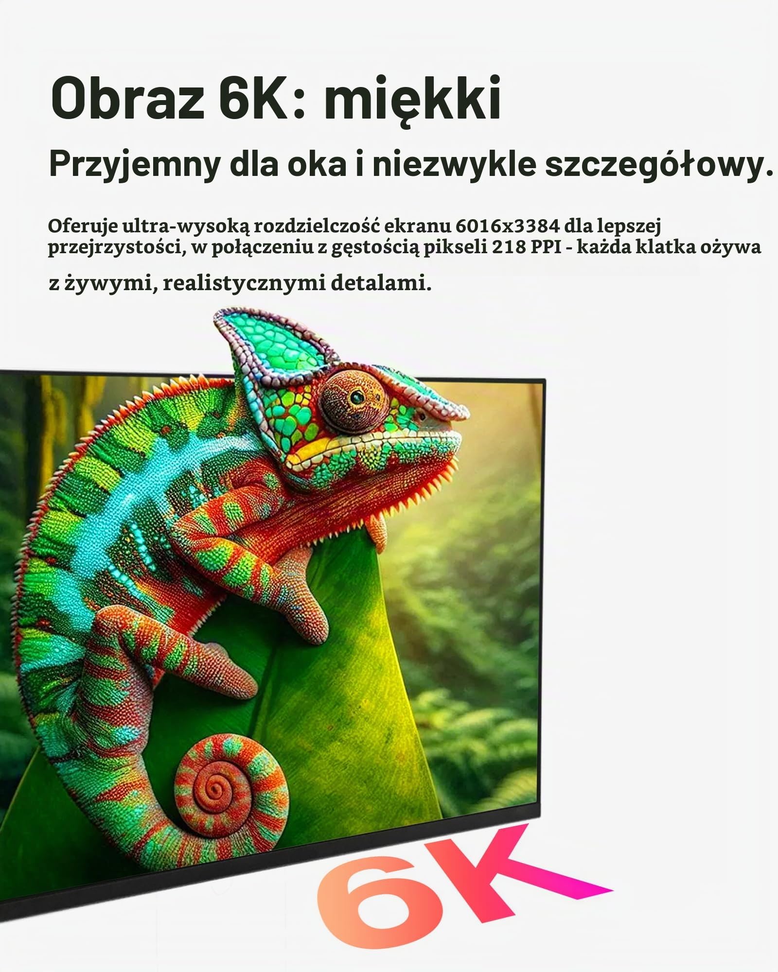 Monitor Kuycon G32X 32 cale FHD (6016 x 3384) 6K, czarny panel IPS, 1,07 miliarda kolorów, 99% sRGB, 5 ms, G-Sync FreeSync, kontrast 1500:1 (Minimalistyczny – z podstawką)