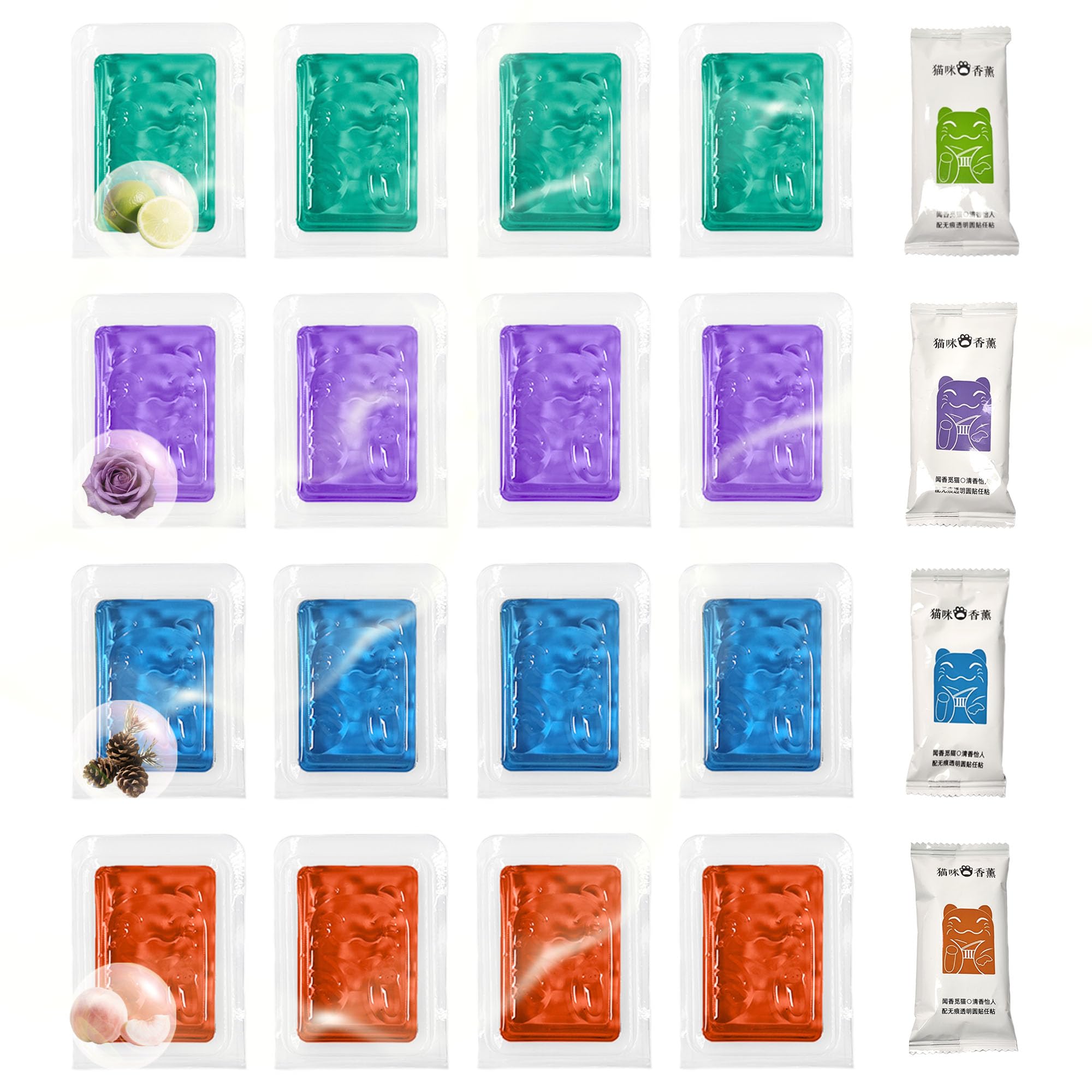 xcivi 16 Pack Universal Odor Remover for Automatic Self-Cleaning Litter Box, Deodorizer Design for Self Cleaning Cat Litter Box Automatic, Litter Deodorizer, Pet Odor Eliminator, Odor Deodorant