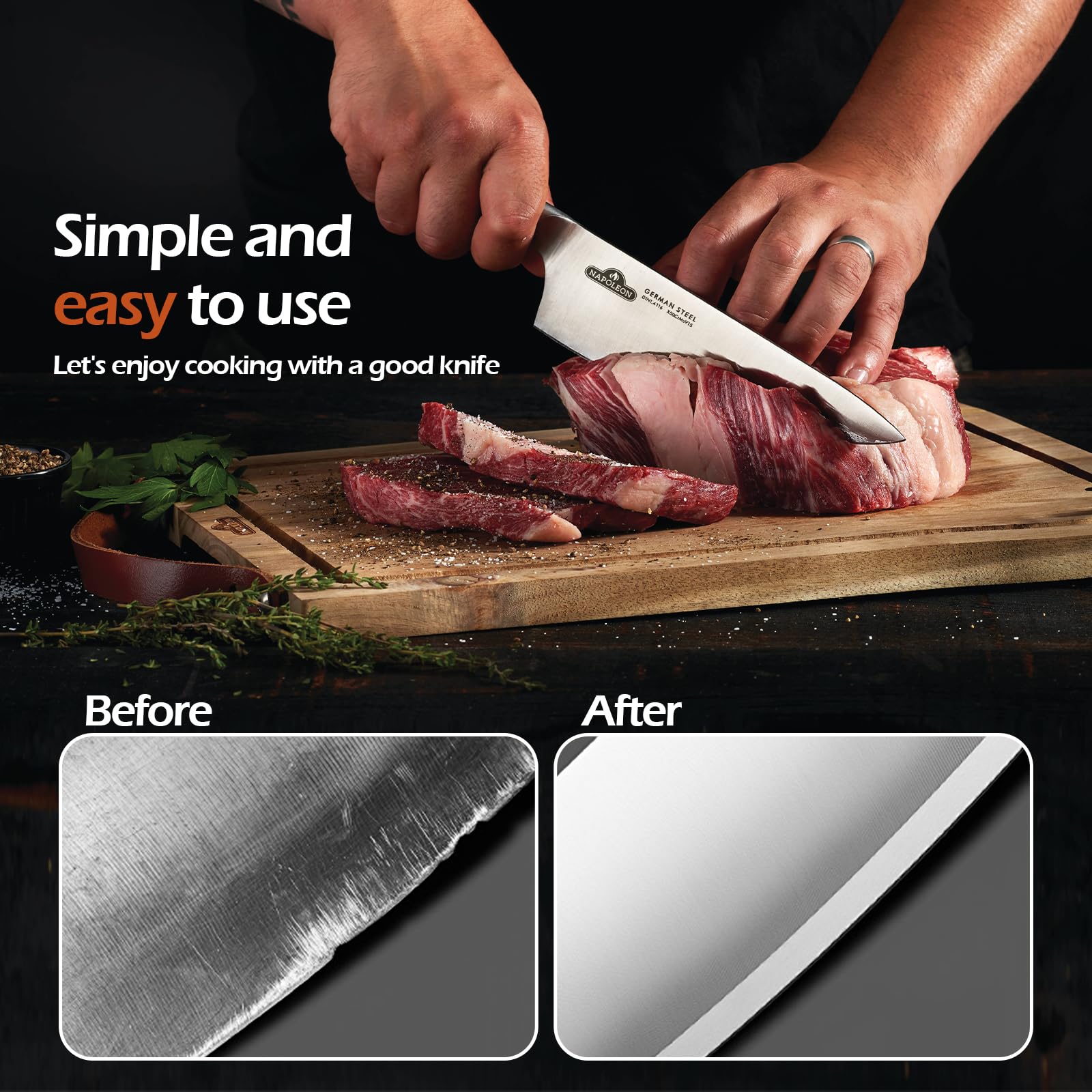 Affilacoltelli da Cucina, Rolling Knife Sharpener, Pietra Affilacoltelli Professionale, Affilatore per Coltelli manuale, due Angoli di Affilatura di 15° e 20°, per Coltelli Dritti Forbici