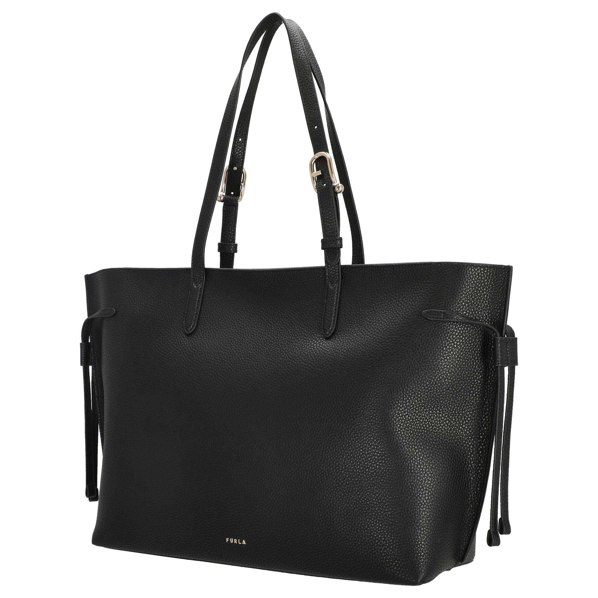 Furla Cuero bolso de hombro bolso shopper Ava Tote With Zip Nero + Nero int negro