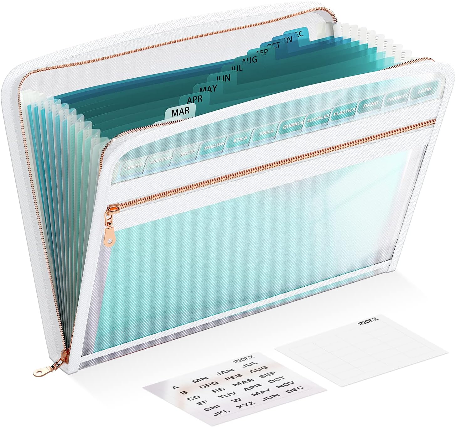 Buy ABC life Expanding File Folder with Zipper Closure 13 Pockets