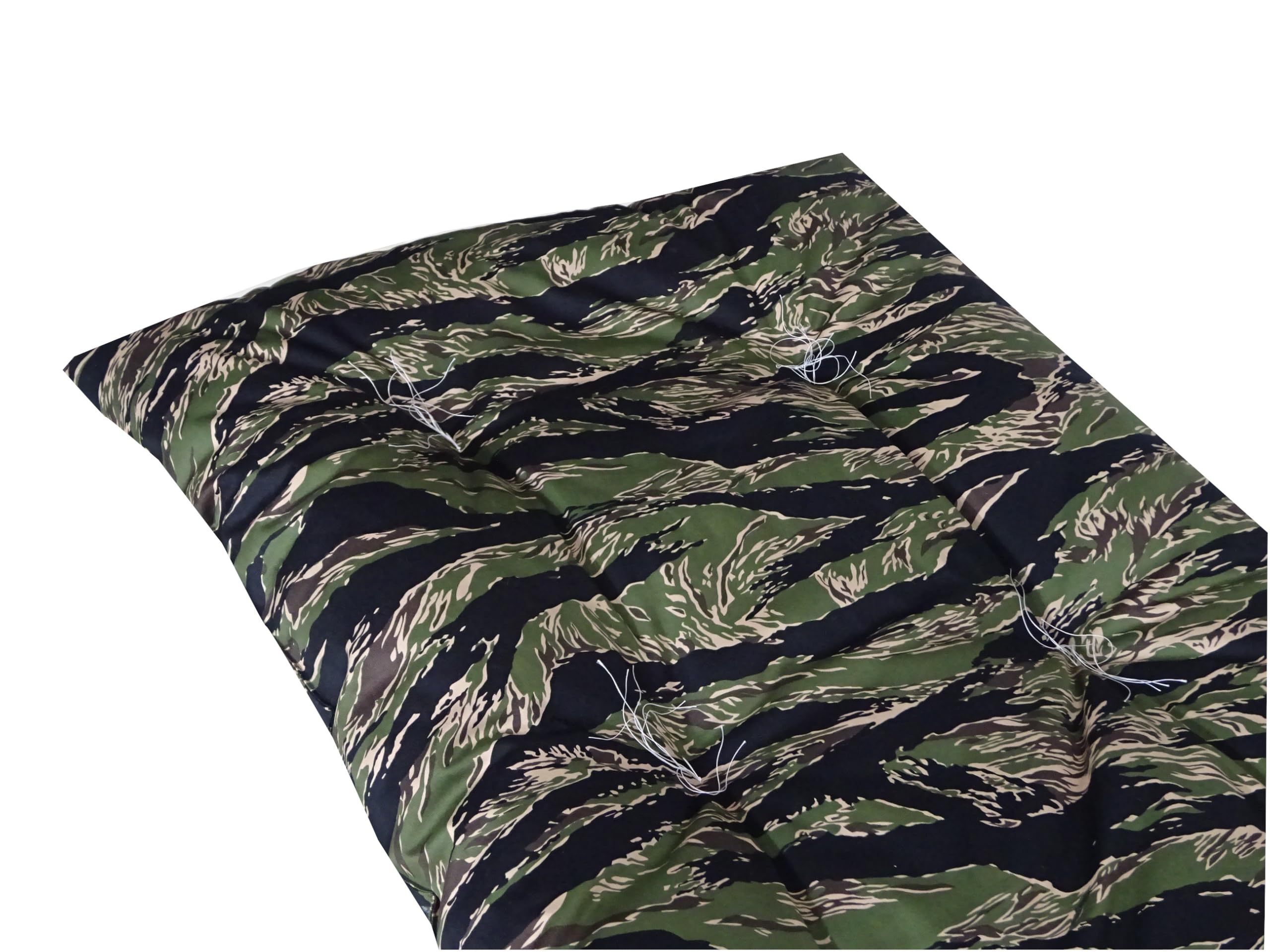 Amazon.co.jp: タイガーカモ柄の長座布団、グリーンとブラックの迷彩柄