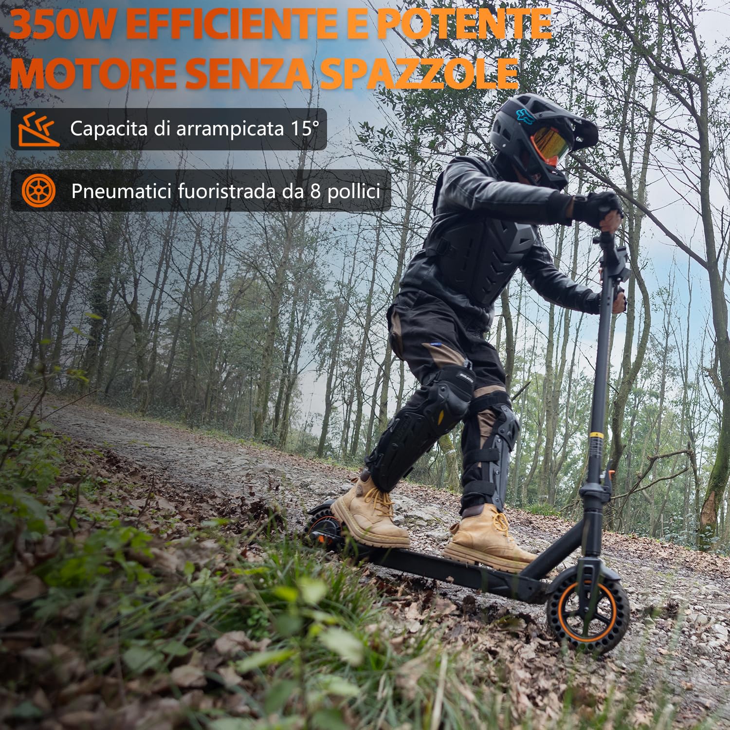 Kukirin S1 Max Monopattino Elettrico Adulto,Scooter Elettrico,Patinete Electrico,Autonomia di 39KM,Velocità Massima 25km/h,10"Pneumatici,Doppia Frenata,3Modalità di Velocità,Pieghevole Per.