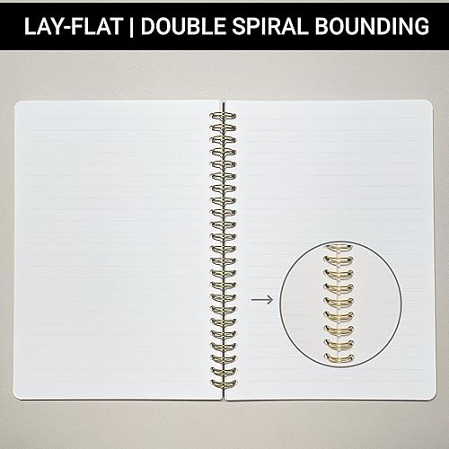 Miniatura 10 de AOU Paquete de 3 cuadernos de papel cuadriculado en espiral, 8.3 x 5.7 pulgadas, 480 páginas de papel grueso de 3.53 ozm, cuadernos de cuadrícula A5