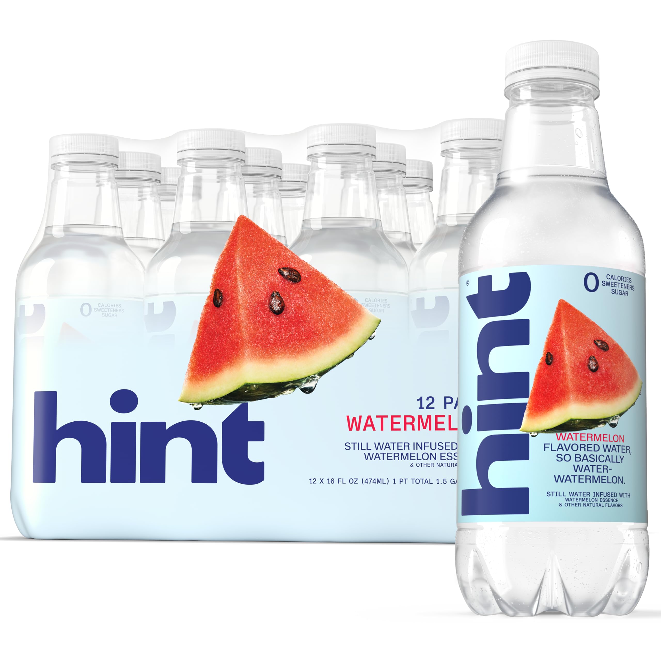 Hint Water Watermelon (Pack of 12) 16 Ounce Bottles Pure Water