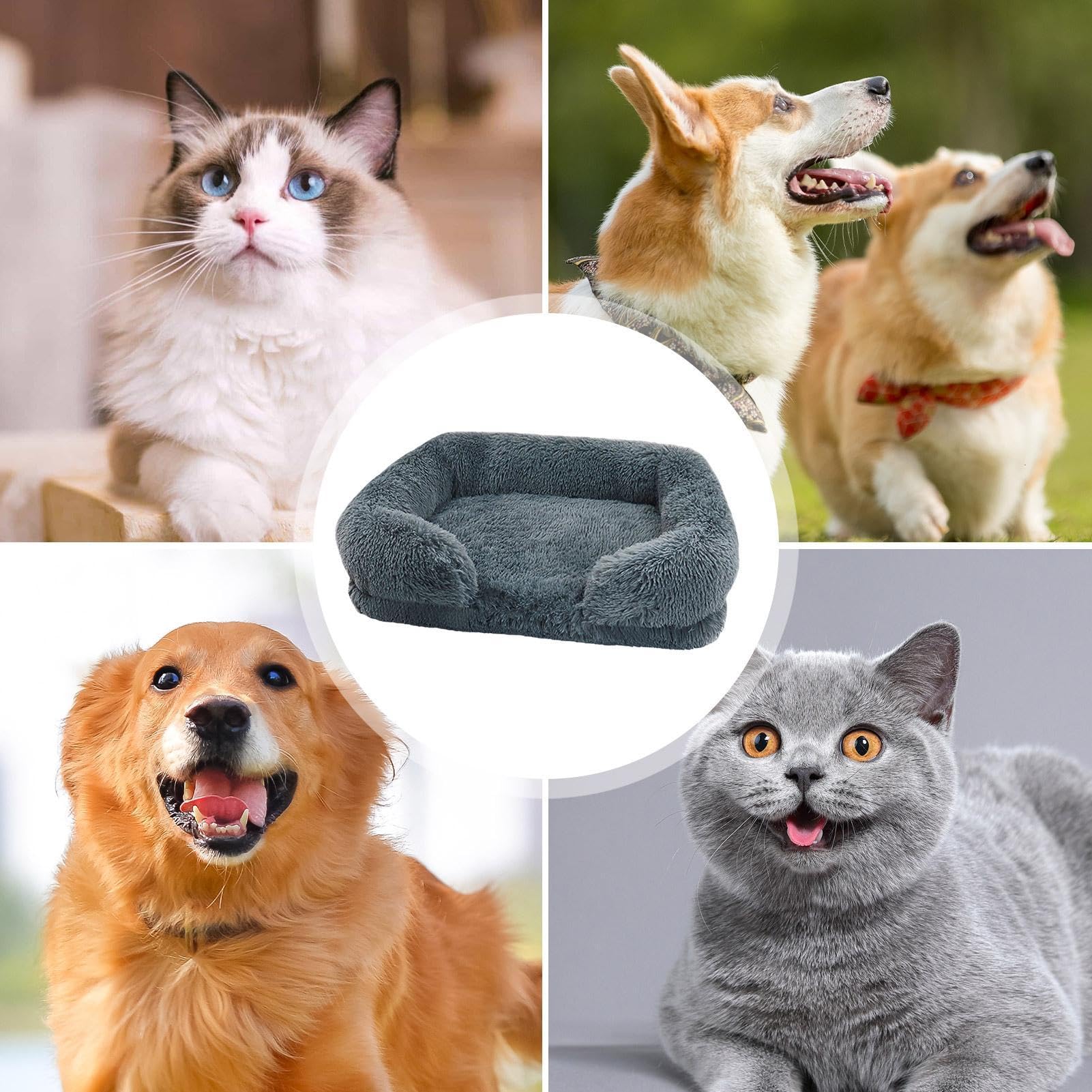 Morbido per gatti, morbido materasso ortopedico in cotone a | forma di , caldo, rettangolare, morbido, confortevole, rilassante, divano con rivestimento lavabile, antiscivolo