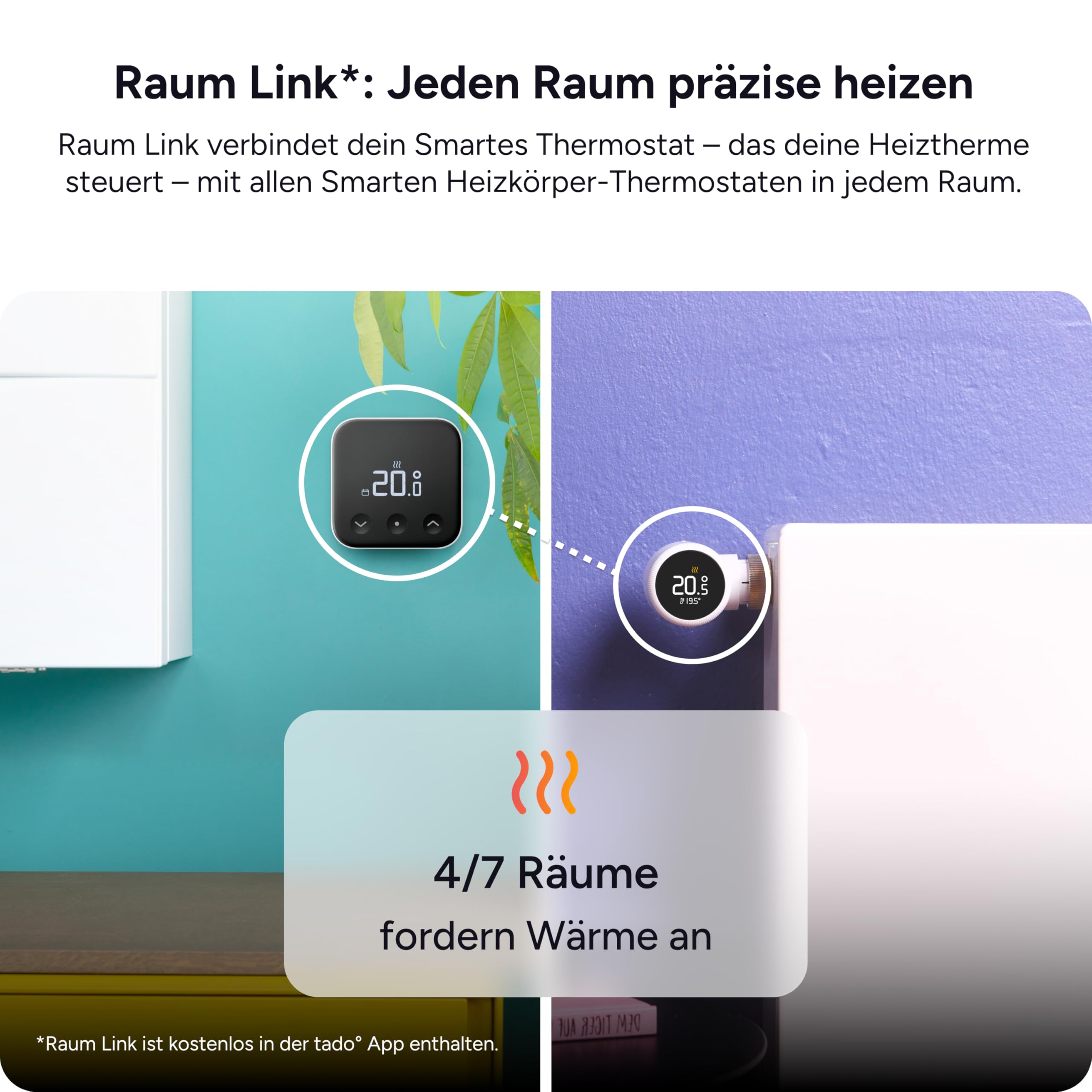 tado° Smartes Thermostat X – Starter Kit für Fußbodenheizung und Boiler, Steuerung per App und Smart Speaker (Alexa, Siri, Google Assistant), DIY Installation