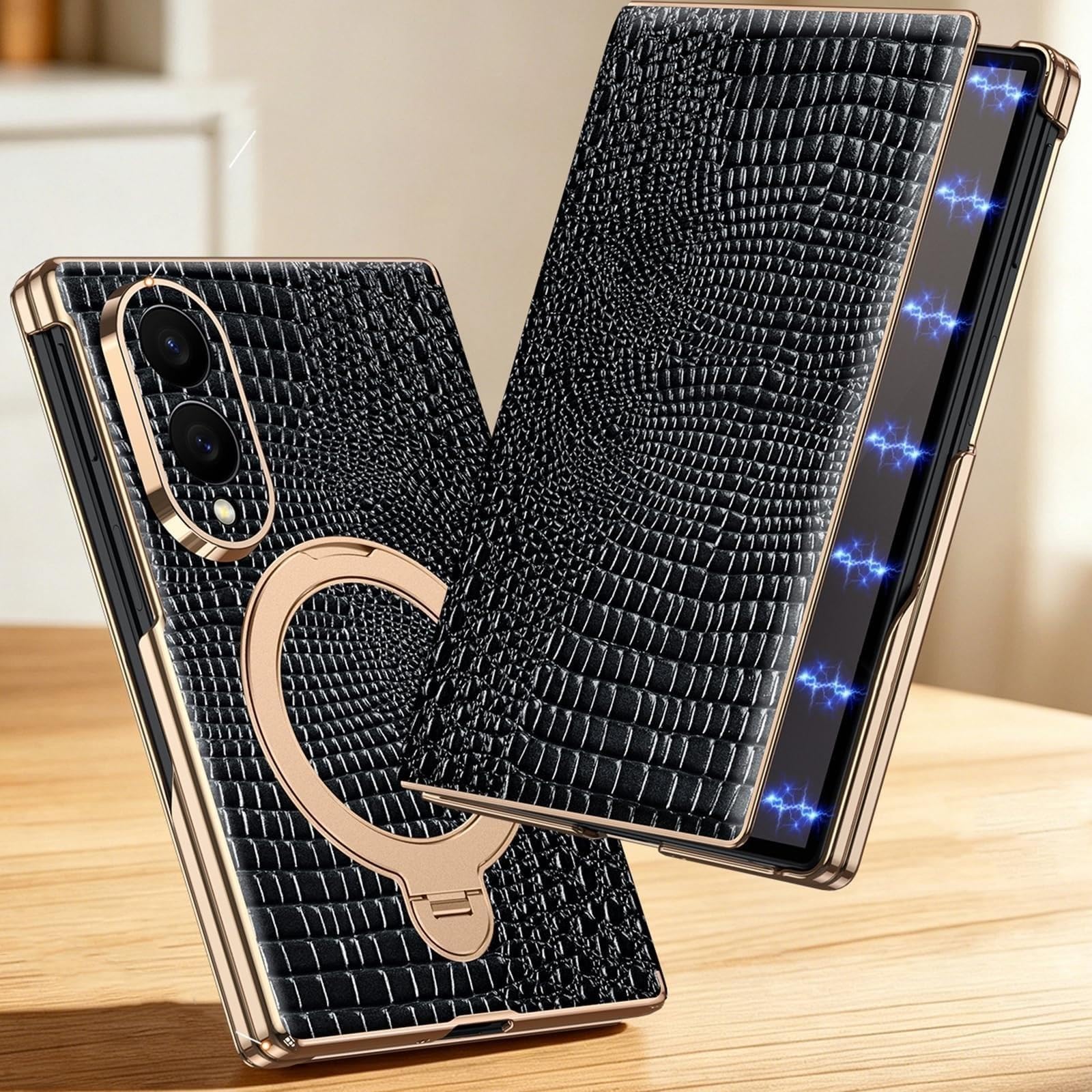 Custodia Per Samsung Galaxy Z Fold 8, Pelle Vera Case Resistente