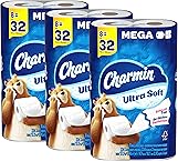 Charmin Toilet Paper, Ultra Soft, 24 Mega Rolls = 96 Regular Rolls, 224 Sheets Per Roll