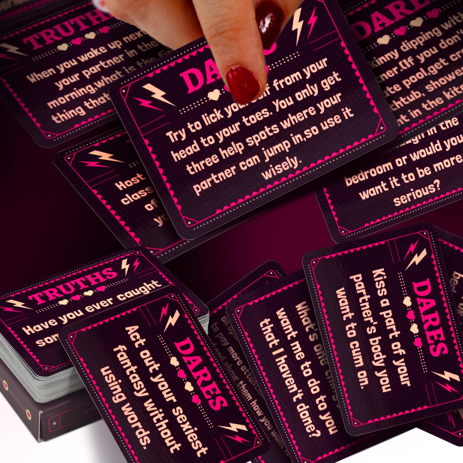 Amazon.com: MEBAULT Truth or Dare Sex Card Game Intimacy Deck Naughty Party  Game Date Night Adventurous Playing Cards Erotic Bedroom Game Sex Toy for  Couple Lover : Health & Household